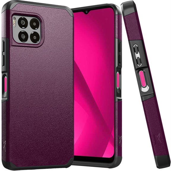 For REVVL 7 PRO 5G Case Dual layers Rugged Cover with Tempered Glass Included