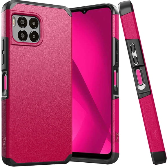 For REVVL 7 PRO 5G Case Dual layers Rugged Cover with Tempered Glass Included