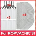 thumbnail image 1 of For ROPVACNIC S1 / Tipdiy G90 / Betboyles V75S / VIPSUN Z1 Side Brush Filter Mop Robot Vacuum Cleaner Spare Parts Kit, 1 of 6