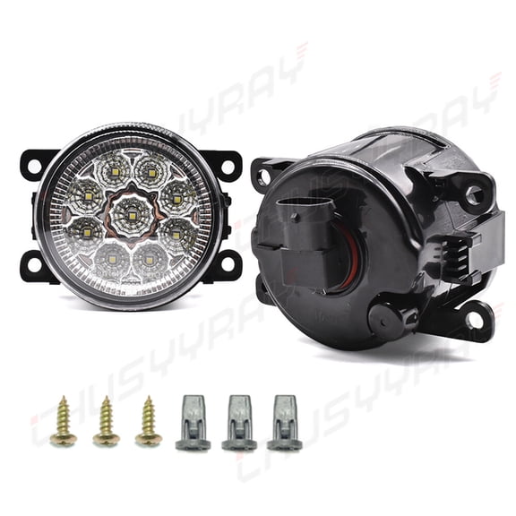 For Ram 1500 2019-2022 Left + Right Set Front Bumper LED Fog Light Lamp Pair