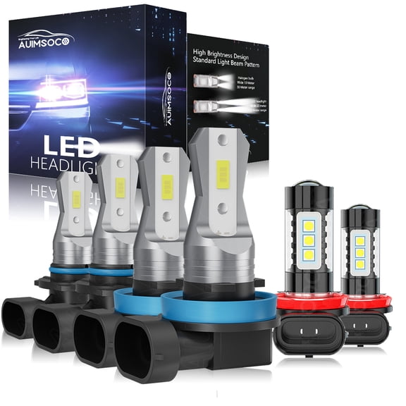 For Ram 1500 2019-2024 6X LED Headlights Replacement, High Low Beam & Fog Lights Super Bright White, 300% Brighter, Easy Install
