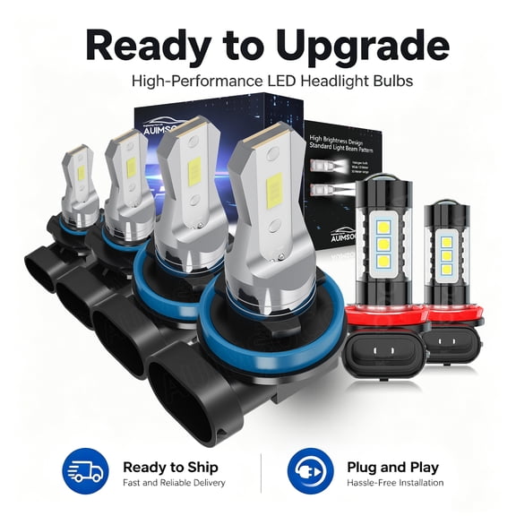 For Ram 1500 2019-2025 Combo 6x 9005 H11 H11 LED Headlight Super Bright Bulbs High Low Beam Fog Light