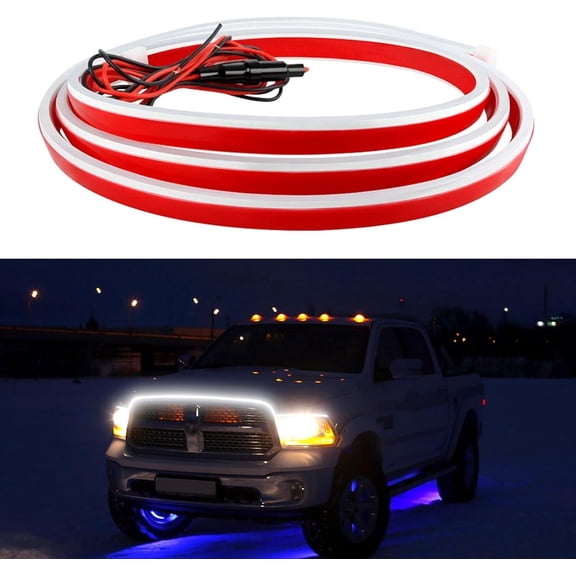 For Ram 1500 2500 3500 Scan Start Up Car LED Hood Light Strip DRL White Running