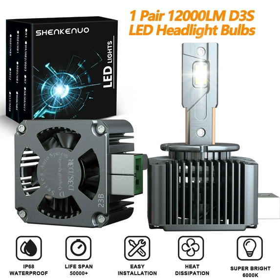 For Range Rover 2010-2017 - 6000K HID LED Headlight Bulbs High & Low Beam Qty 2