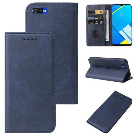 For Realme C2 Magnetic Closure Leather Phone Case