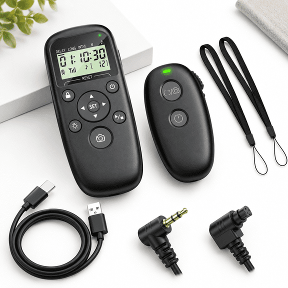 For Rechargeable Camera Remote Control With Timer Intervalometer