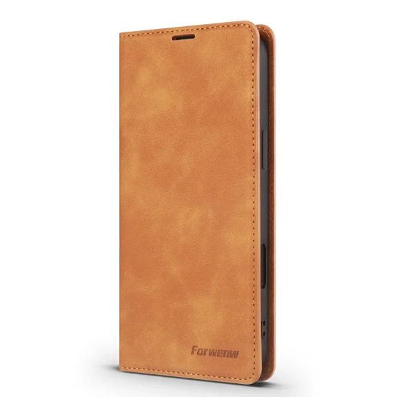 For Redmi 10 phone protective case, premium PU leather protective cover, TPU bumper, with card holder bracket, hidden magnetic suction shock-absorbing flip wallet protective cover