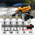 thumbnail image 1 of For Renault Captur 2018 2019 LED Headlight Bulbs,9003 H4 High beam and Low Beam+ H11 Fog light Bulbs,6pc, 1 of 10