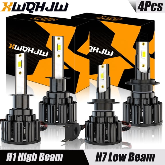 For Renault Logan 2015-2018 2019 LED Headlights,H1 H7 LED High/Low Beam 4Pcs