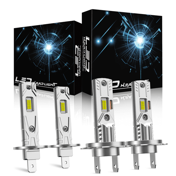 For Renault Logan 2015-2019 LED Bulbs H1 H7 Headlight High &Low Beam Pack 4 6000K