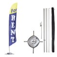 thumbnail image 1 of For Rent Feather Flag Kit - 13.5ft Knitted Polyester Swooper Flag with Pole Set, Ground Spike, Cross Base and Weight Bag - Printed in The USA, 1 of 7
