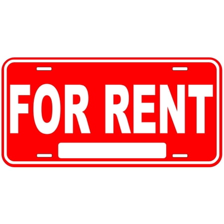 For Rent Novelty Car Auto License Plate