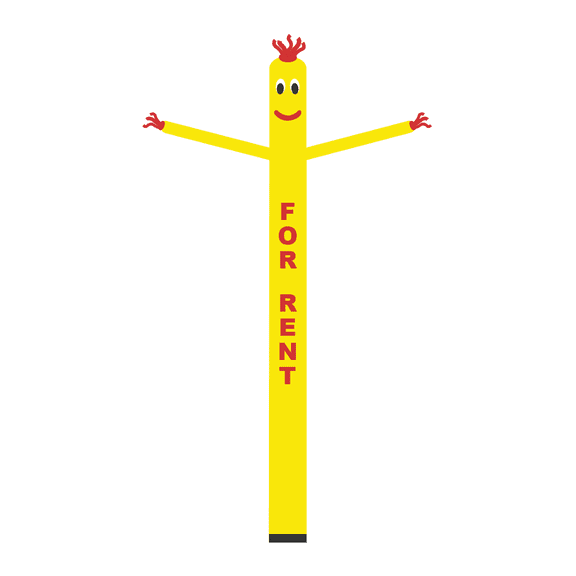 For Rent Yellow Air Inflatable Sky Puppet Great Dancer- 20 FT