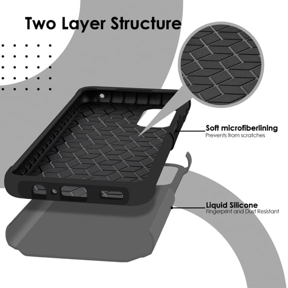For Celero 5G 2023 6.5" Compatible Revvl 6 5G Tough Strong Hybrid (Magnet Mount Friendly) Case Cover - Charcoal Grey