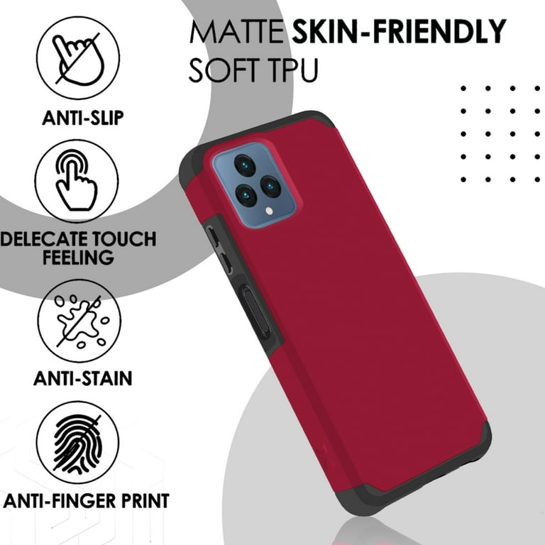 For Revvl 6X Pro 5G (T-Mobile) Shock Absorption 2in1 Hybrid Dual 