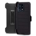 thumbnail image 1 of For Revvl 7 Phone Case Belt Clip Holster Fits Otterbox Defender + Screen (Pro Black), 1 of 5