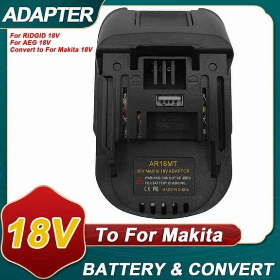 For Ridgid/ for AEG 18V Battery Adapter Convert to for Makita 18V Tool with USB Port