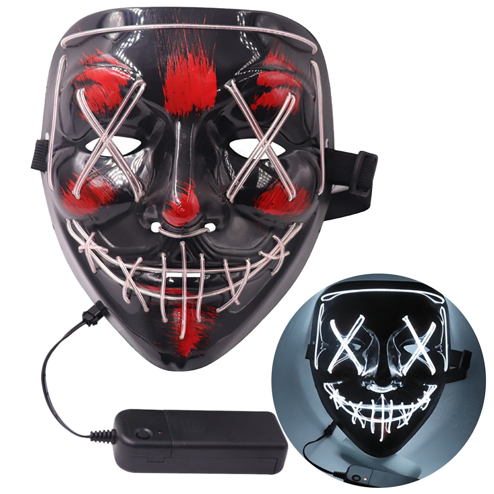 For Role Playing Party For Kids and Men Fun Tech Glowing Hood Cold ...