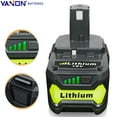 thumbnail image 1 of For Ryobi 18-Volt ONE+ P108 Lithium-Ion 5.0Ah High Capacity Battery P102 P103 P104 P105 P107 P109 P190 P191, 1 of 8