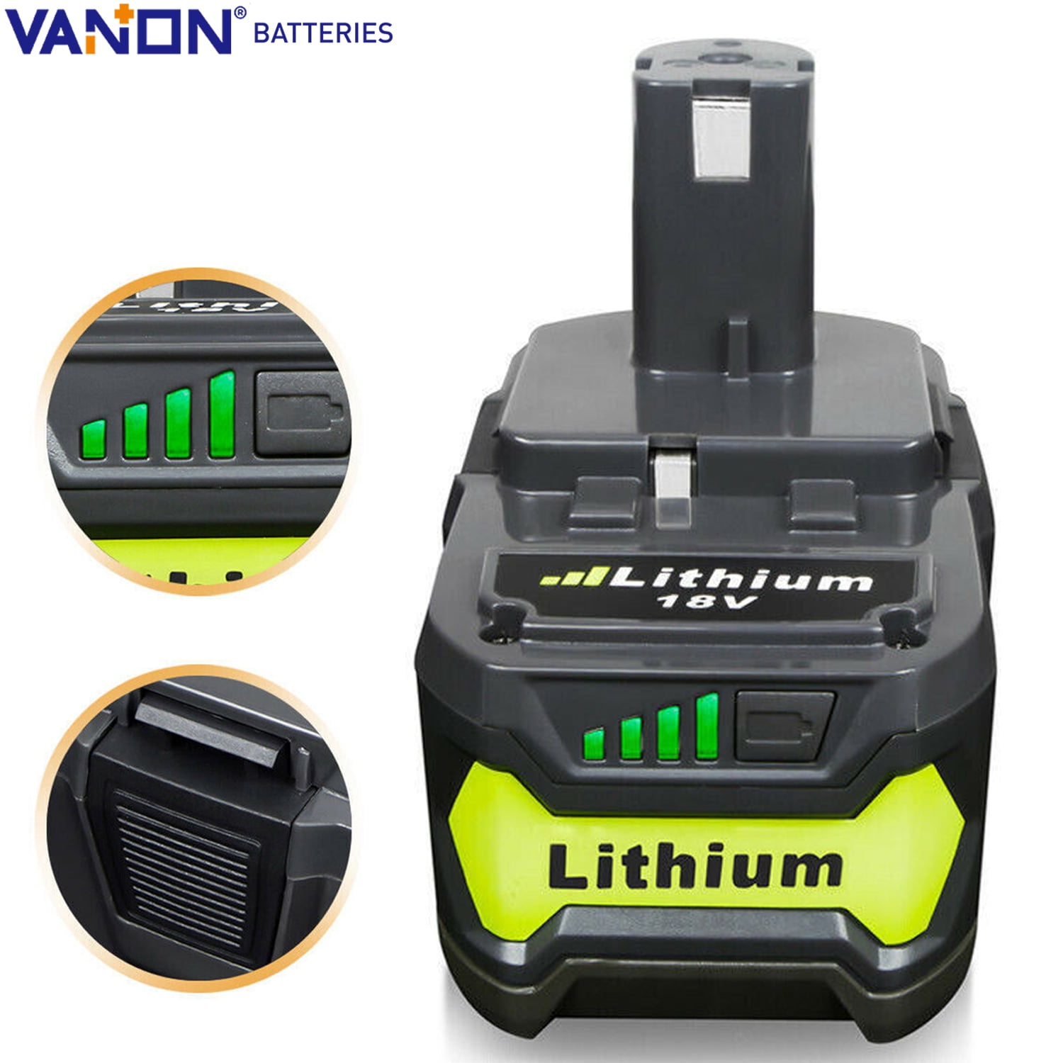 12Ah 9Ah For RYOBI P108 18V One Plus High Capacity Lithium-ion Battery /  Charger