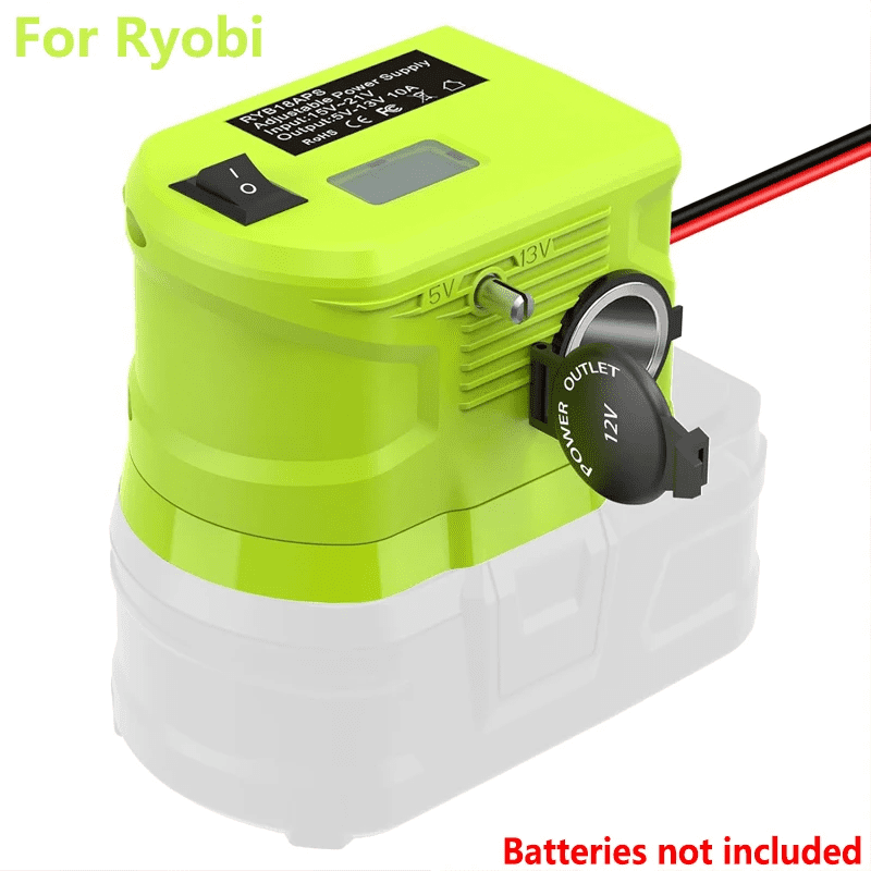 For Ryobi 18V Li-ion Battery, 18V to12V Step Down Converter Power Wheel Adapter Voltage Reducer Transformer for Car Appliances