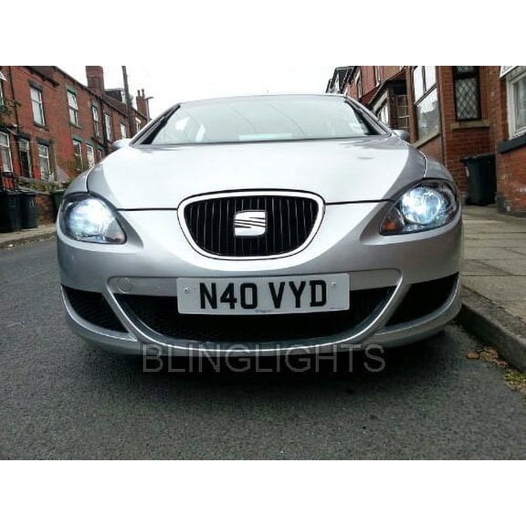 For SEAT Leon Xenon Halogen Headlamp Replacement Light Bulbs Bright White Len