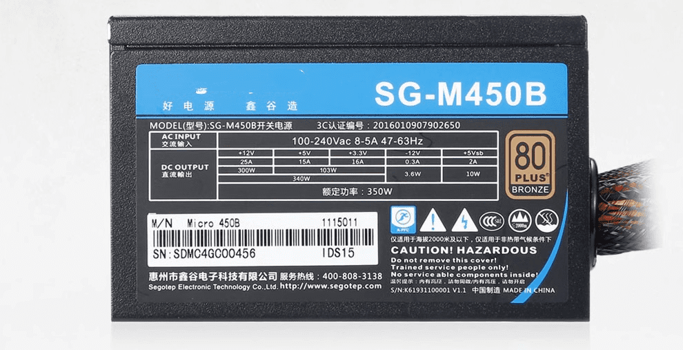 For SG-M450B SFX Small Power Wupply 350w Dual 6p+2pin Graphics Card ITX