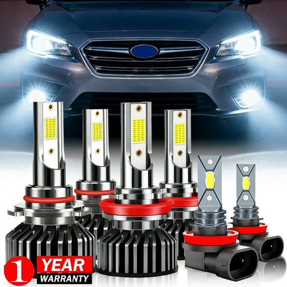 For SUBARU LEGACY 2015-2019 LED Headlight Bulbs,9005 HB3 High Beam+H11 Low Beam+H11 LED Fog light Bulbs,6pc