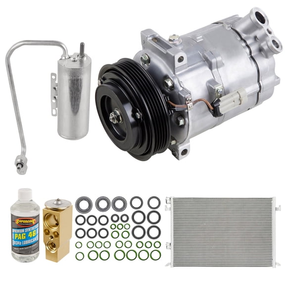 For Saab 9-3 2003-2010 OEM AC Compressor w/ Condenser Drier - BuyAutoParts