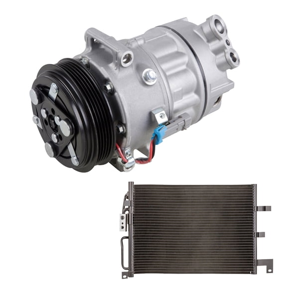 For Saab 9-3 2010 2011 AC Compressor w/ A/C Condenser & Drier - BuyAutoParts