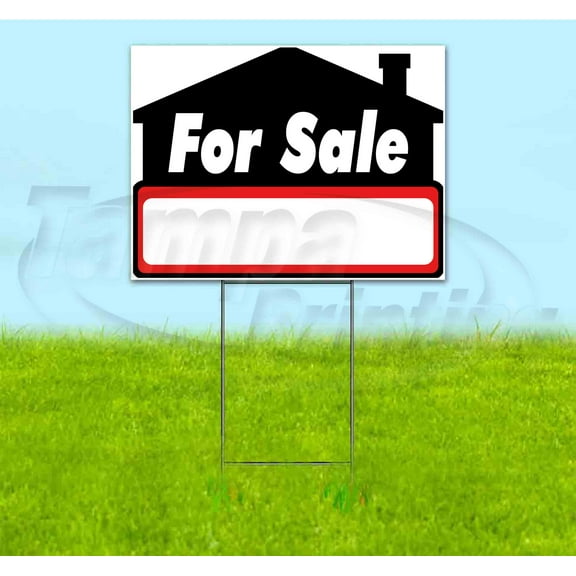 For Sale (18" x 24") Yard Sign, Includes Metal Step Stake