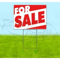For Sale (18" x 24") Yard Sign, Includes Metal Step Stake