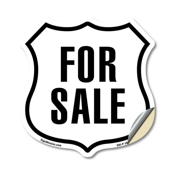 For Sale (5 Pack) 6 inch X 6 inch Shield Shaped Heavy Duty 3.2 mil Vinyl Decals Weather Resistant Made in the USA