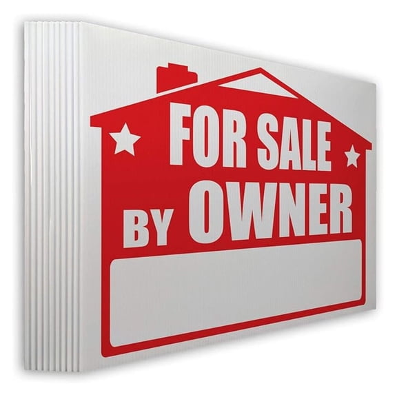 For Sale By Owner Lawn Sign Kit with Giant Arrow Stickers (10)