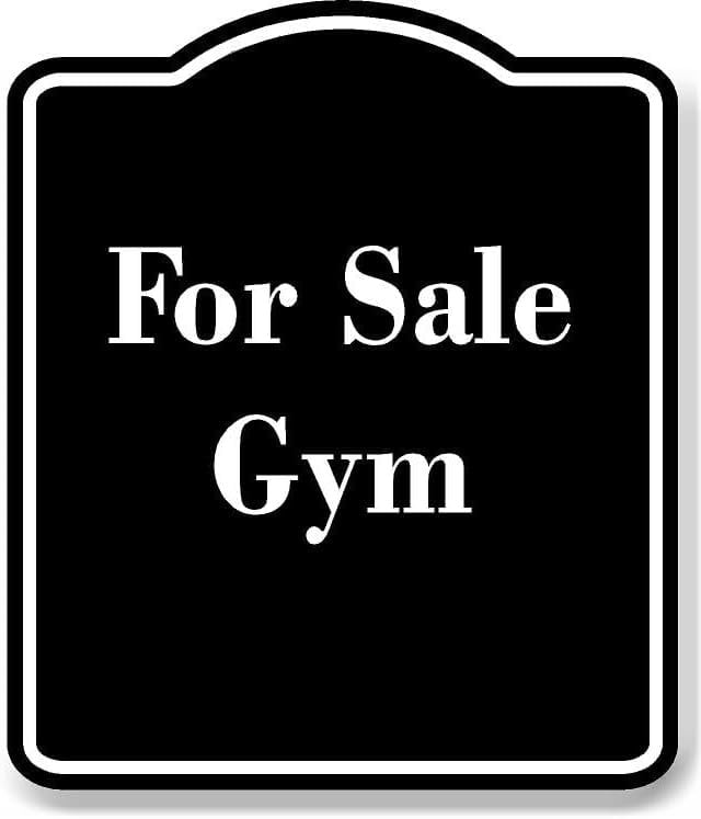 For Sale Gym BLACK Aluminum Composite Sign 20''x24''