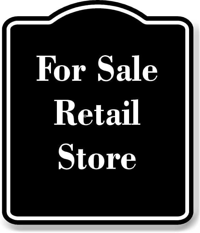 For Sale Retail Store BLACK Aluminum Composite Sign 15''x18''