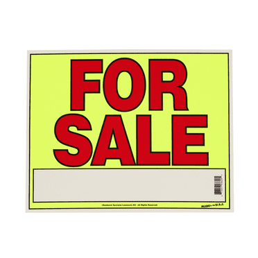 For Sale Sign, 11' x 14" Neon Laminated Sign, Sunburst Systems 3620 For Sale Poster