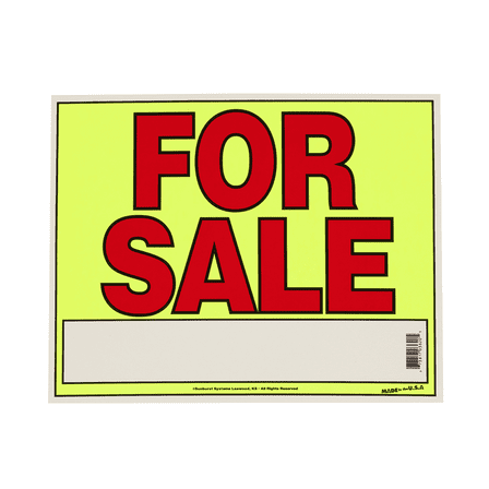For Sale Sign, 11' x 14" Neon Laminated Sign, Sunburst Systems 3620 For Sale Poster