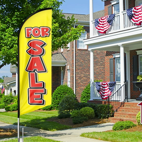 For Sale Sign Feather Flag,8FT For Sale outdoor advertising flag, For Sale Business Sign,For Sale Swooper FlagFLAG ONLY