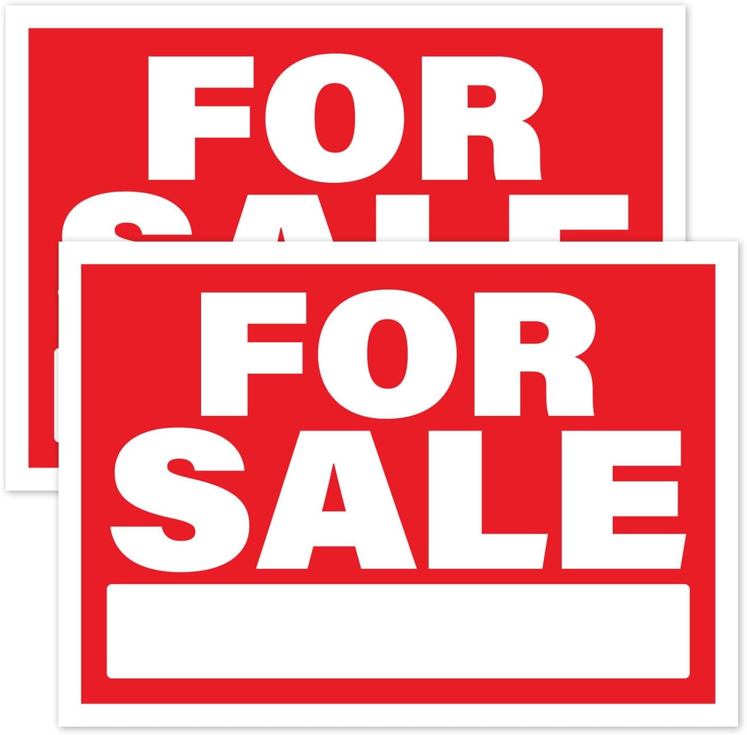For Sale Signs for Vehicles Sticker 2pcs | Self Stick On For Sale Sign for Car Window, Business, Owner | Outdoor Weatherproof Vinyl Sticker Signs, 10" x 7"