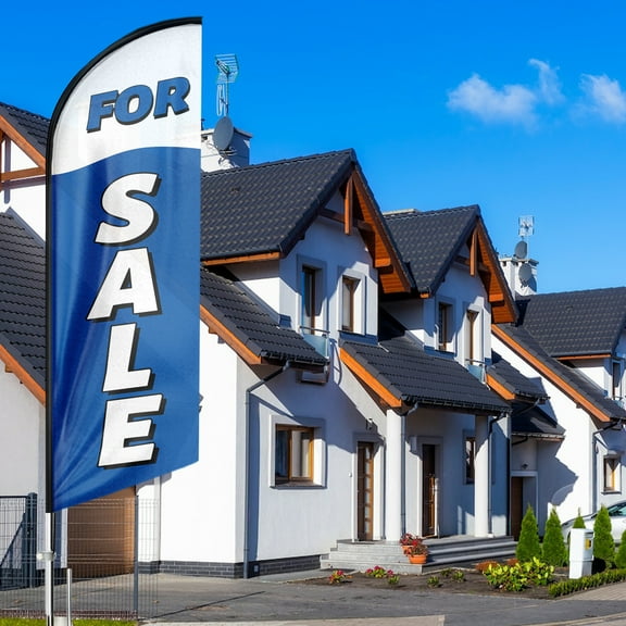 For Sale business Flag, 8FT For Sale Advertising Feather Flag,For Sale Banner for Store,Commercial Use Flag (FLAG ONLY)