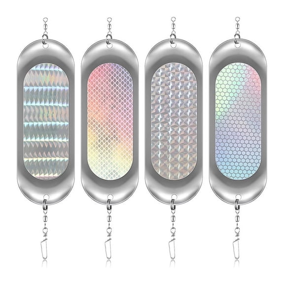 For Salmon Trolling Flasher Kokanee Dodger Planer Board Set - 4-Pack ABS & Stainless Steel