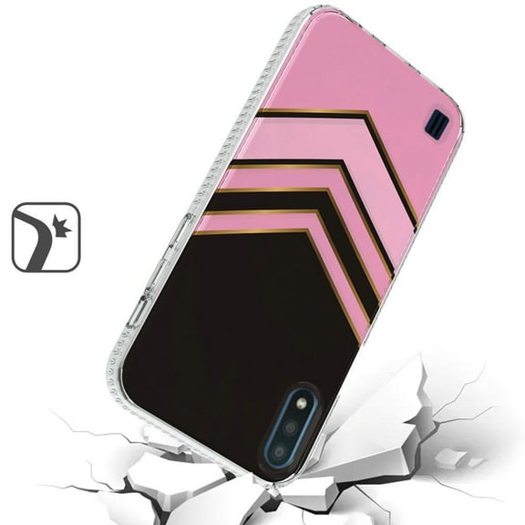 For Samsung A01 Trendy Fashion Design Hybrid Case Cover - Chevron