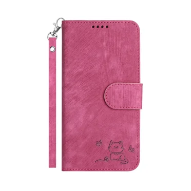 For Samsung A02 wallet phone case, cute cat pattern flip cover holder, credit card slot holder with wristband protection phone case