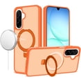 thumbnail image 1 of For Samsung A17 5G Magnetic Matching Ring Stand Full Rotation Matte Hybrid - Cosmic Orange, 1 of 3