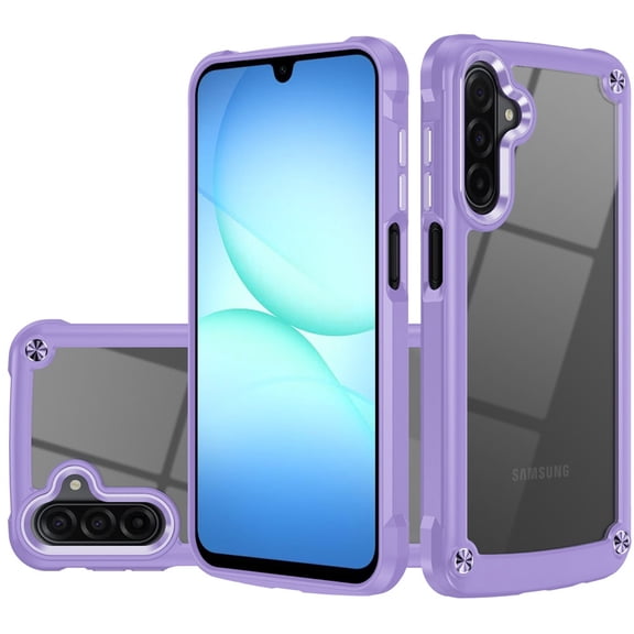For Samsung A17 5G Ultimate CaseX Transparent Hybrid Case with Metal Buttons And Camera Edges - Light Purple