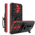 thumbnail image 1 of For Samsung A52 5G Case with Belt Clip Holster, Heavy Duty Military Grade Drop Protective, 360° Rotating Kickstand Shockproof TPU Shell Durable Rugged Cover For Samsung Galaxy A52 5G, Red, 1 of 15