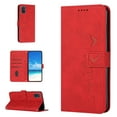 thumbnail image 1 of For Samsung A71 Case 5G, Allytech Wallet Case Magnetic Folio Embossed Full Protection PU Leather Kickstand Credit Card Holder Slots Wrist Strap Flip Cover for Samsung Galaxy A71 5G, Red, 1 of 5