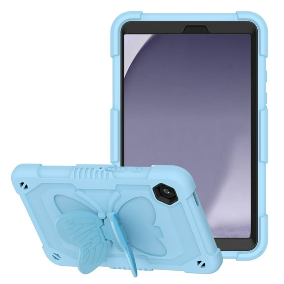 For Samsung A9 8.7inch Butterfly Kickstand 3in1 Tough Hybrid Case Cover with Shoulder Strap - Light Blue