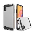 thumbnail image 1 of For Samsung Galaxy A01 Hybrid Metal Brushed Shockproof Tough Case Cover Black, 1 of 4